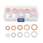  Car Oil Drain Plug Crush Washer Assortment  100pcs 10mm 12mm 14mm 16mm 18mm 