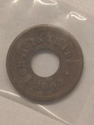 Vintage Brass Merchant Trade Token      good For 5   In Trade      Serial  31548