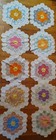 Quilt Blocks Feed Sack Grandmother s Flower Garden Hex Lot Of 40 Handsewn Vtg