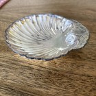Vintage Silver-plated Shell Shaped Trinket Dish Bowl Seashell Made In China 