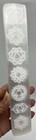 8   Polished Selenite Charging Plate Xl Engraved Chakra Crystal Display Flat Wan