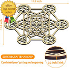 11 8  Metatron s Cube Wall Decor Sacred Geometry Wall Art crystal Grid Sacred
