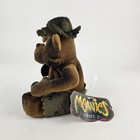 Vintage 1998 Meanies Series 2 Burny The Bear Burnt Fire Plush W  Tag