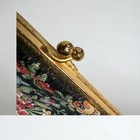 Vintage Floral Tapestry Purse Kiss Lock Frame Bag Chain Handbag