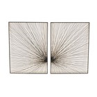 Metal Sunburst Home Wall Decor Coiled Ribbon Wall Sculpture  Set Of 2 Wall Ar   