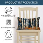 Abstract Forest Lumbar Decorative Throw Pillow Cover 12 X 20  Rectangular