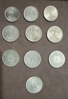 1957 1959 1972 Saudi Arabia 25 50 Halala 2 Ghosh Lot Of  10 Coins-km 41 km 47 51