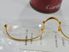 Cartier Adjust Front Glasses Vintage Demi Lune Gold Va601216 Finiotn Or Frame