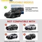 To Fit Subaru Forester Wilderness 2022-2024 Roof Rack Cross Bars Rails Black Set