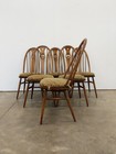 Set Of 6 Vintage Mid Century Modern Dining Chairs By Ercol