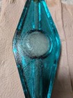 Blenko Sea Green Heavy Art Handmade Glass Cigar Holder Ashtray