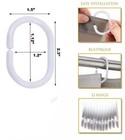 Set Of 12 24 Bathroom Shower Curtain Rings Hooks Round Snap Quality Plastic
