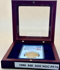 1986   50  Gold Eagle Ngc  Pf70  Ultra Cameo Signed By John Mercanti