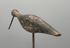 Feeding Position Lesser Yellowlegs Antique Shorebird Decoy W square Nail Bill