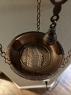 Vintage Copper Balance Scale With Weight Tray Justice Ornate  Parthenon Hellas