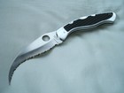 Extremely Rare Vintage Spyderco C12s Civilian   Bare Aluminum   New Old Stock 
