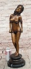 Bronze Sculpture Signed Original Hot Cast Nude Girl By Collett Statue Figurine