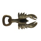 4  Antiqued Brass Lobster Bottle Opener- Antique Vintage Style