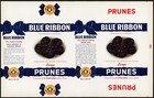 Vintage Box Wrapper Blue Ribbon Prunes Oakford Company Peoria Illinois N-mint
