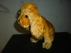 Vintage 1950-60s Steiff Susi Cocker Spaniel Dog Mohair Stuffed Animal  Button 