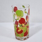 Vintage Fred Press Apple Tumbler Highball Glass 22k Gold Accent Signed 12oz 5 5 