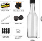 Hot Sauce Bottles With Black Caps 16 Pack 5 Oz Empty Glass Bottles Woozy Bottle 