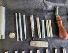 Lot Of Vintage Leather Stamps  Punches  Snaps Etc 