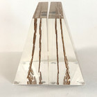 Mcm Vtg 1968 Copper Lucite Book End Art Sculpture Us Coin Pennies Acrylic Desk