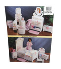 Plastic Canvas Fashion Doll Bedroom Furniture Patterns Fits Barbie Hearts Flower