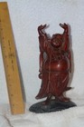 Sculptures    Vintage Oriental Carved Wood Chinese Budda Like  Sculpture Statue