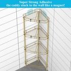 4-tier Corner Shower Caddy Rack With Hooks  Gold Bathroom Organizer