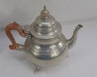 Vintage Williamsburg Kirk Stieff Pewter 4-piece Coffee Tea Set W wood Handle 