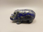 Hippopotamus Figurine Lapis Lazuli 3 Inch Animal Carving  o3