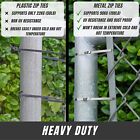 100pcs Metal Zip Ties Stainless Steel Heavy Duty Self-locking Cable Ties Lock Us