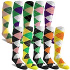 Golf Knickers Colorful Knee High Argyle Cotton Socks For Men 3a-3z