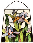 Pretty 10  X 13  Stained Glass Purple Iris Suncatcher Window Panel