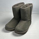 Ugg Women s Classic Short Ii Gray Mid-calf Pull-on Suede Shearling Boots Us 5