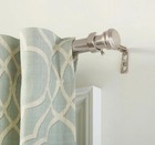 4pc Long Solid Zinc Brushed Nickel Curtain Rod Holders Bracket Fit 4in