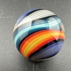 Contemporary Handmade Art Glass Marble  80  Layered Dense Swirl  Multicolor  Uv 