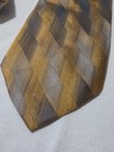 Men s Vintage Pavone Luxury Silk Italy Dress Designer Neck Tie Gold Yellow Fancy