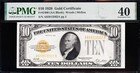 Awesome Crisp High Grade 1928  10 Gold Certificate  Pmg 40  Free Ship  13562a