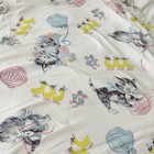 Vintage Handmade Reversible Baby Blanket Crib Quilt Kittens Animals 40s 50s Yarn