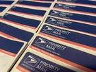 Lot Of 50 Vintage 228 Labels  Priority Mail Blue Top Labels  Feb 2006  Graffiti 