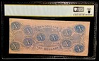 T-52 1862 Confederate States  10 Civil War Obsolete Banknote Currency  Pcgs 35