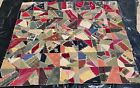 Gorgeous Antique Vintage Crazy Quilt   Great Condition  Beautiful Stitching 