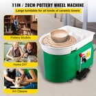 Vevor Pottery Wheel 11in Ceramic Wheel W  Foot Pedal Sculpting Tools Green