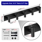 Coat Rack Wall Mount  Towel Racks For Bathroom With 5 Coat Hooks For Robes Ba   