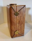 Vintage Travel Suitcase Bar Portable Picnic Vinyl Liquor Case Set 