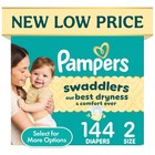 Pampers Swaddlers Baby Diapers Size 2  144 Ct  Fragrance Free  Leak Protection