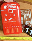  11 Coca-cola Vending Machine Design Metal Tin Container Hinged Door Red White